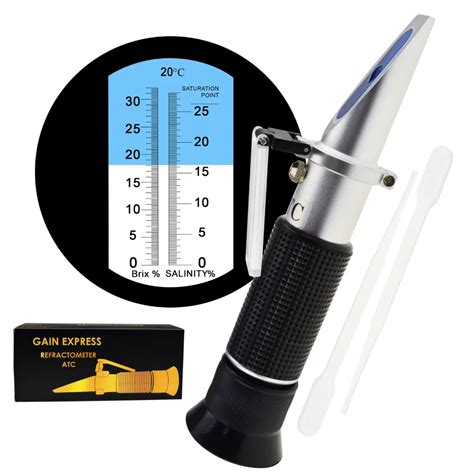 how to calibrate an optical salinity refractometer|measuring salinity with a refractometer.